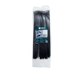 WKK - Bridas de plástico - Para uso universal - Cola recta - Negro - 300x3,6mm - 100 Piezas