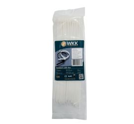 WKK - Bridas de plástico - Para uso universal - Cola recta - Natural - 300x4,8mm - 100 Piezas
