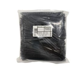 WKK - Bridas de plástico - Para uso universal - Cola recta - Negro - 300x3,6mm - 1000 Piezas