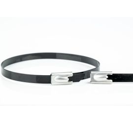 WKK - Bridas de acero inoxidable - Revestidas - AISI 316L - 290x4,6mm - 100 piezas