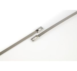 WKK - Bridas de acero inoxidable - Sin revestimiento - AISI 316L - 1020x7,9mm - 100 piezas