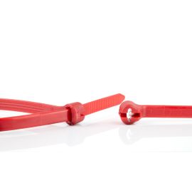 Ty-Rap® - Bridas de plástico - Cierre de acero inoxidable - Para uso universal - Rojo - 617x7,0mm - 500 piezas
