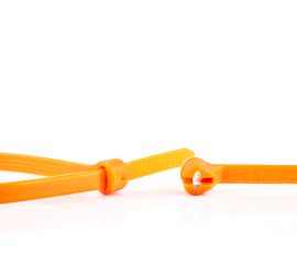 Ty-Rap® - Bridas de plástico - Cierre de acero inoxidable - Para uso universal - Naranja - 340x7,0mm - 1000 piezas