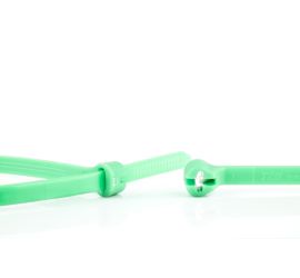 Ty-Rap® - Bridas de plástico - Cierre de acero inoxidable - Para uso universal - Verde - 208x3,6mm - 1000 piezas