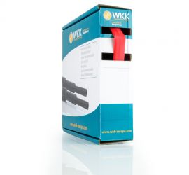 Een minibox met een rol rode H-2(Z) dunwandige krimpkous