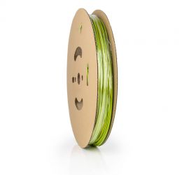 Een rol geel/groene dunwandige krimpkous, H-2F(YG) 2.1, 150 meter, van het merk Hongshang.