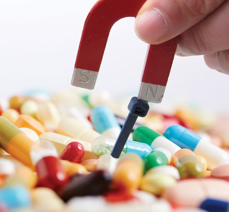 bridas detectables para la industria farmacéutica