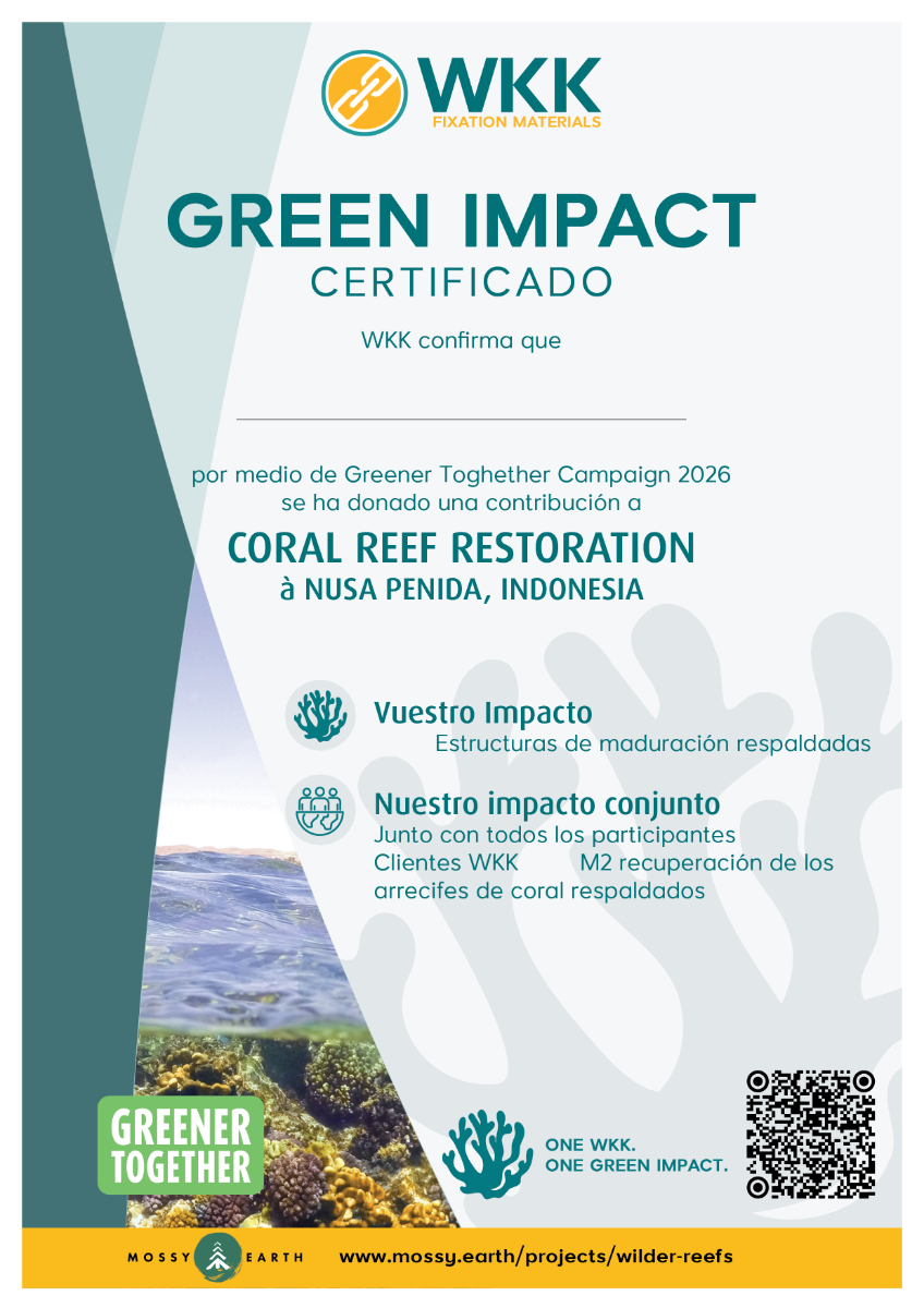 Ejemplo del Certificado Green Impact personalizado de WKK